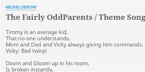 timmy is an average kid|The Fairly Odd Parents! Theme Song .